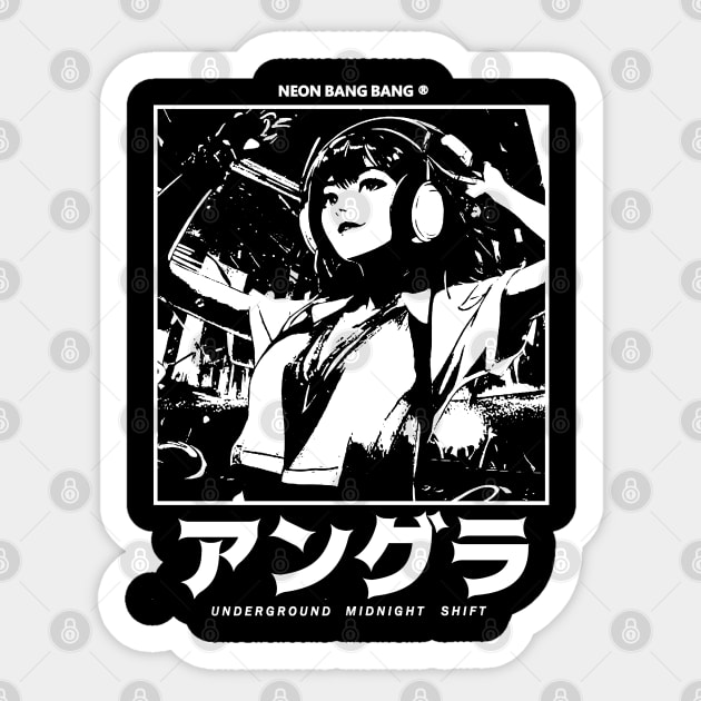 Japanese Anime Streetwear - DJ Sticker by Neon Bang Bang